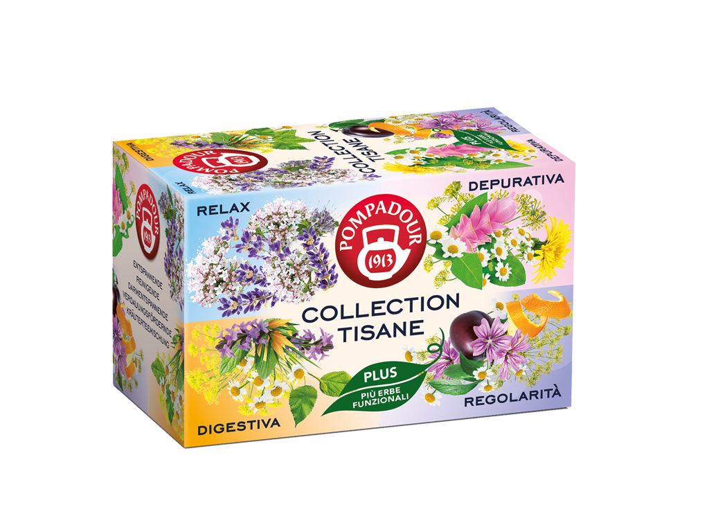 Pompadour Collection Tisane Plus Relax - Depurativa - Digestiva -  Regolarità 16 x 2,2 g
